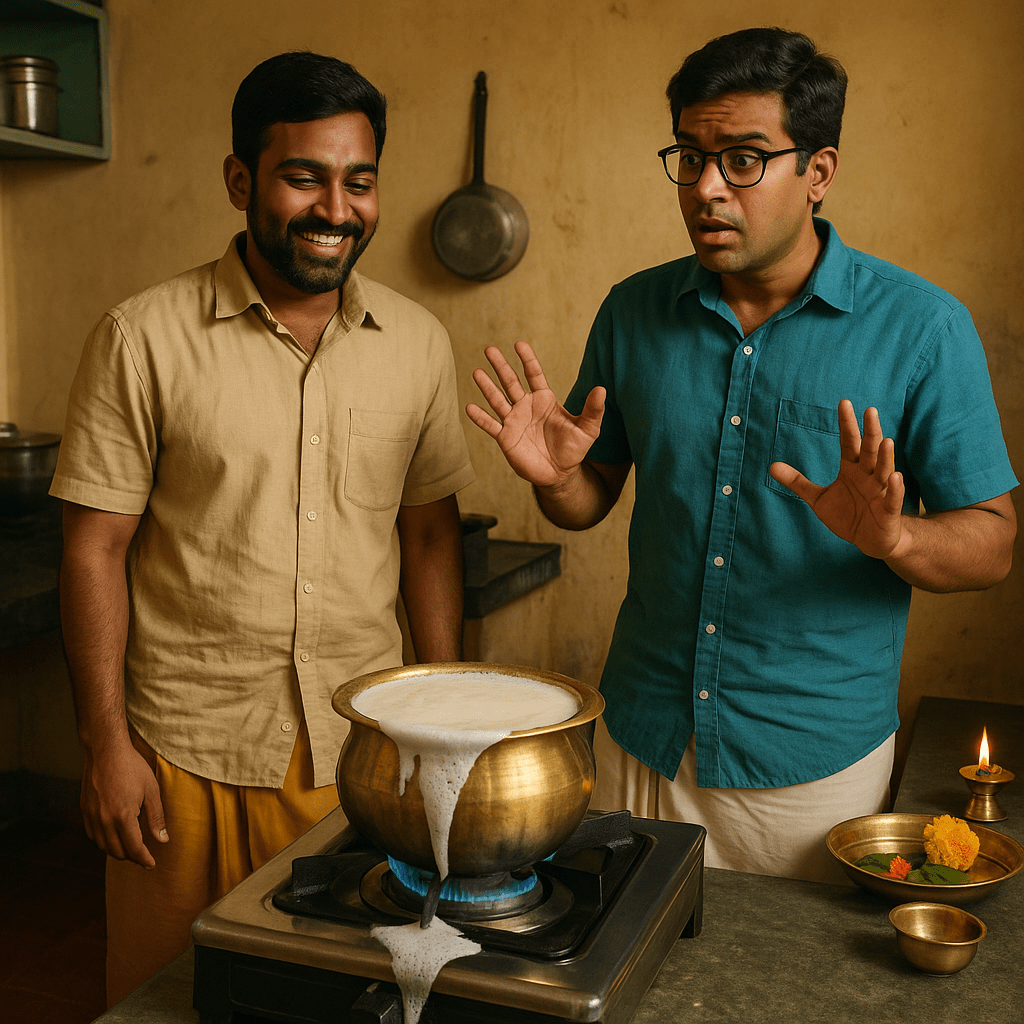 If milk boils over during a ritual, it is a sign of&nbsp;prosperity