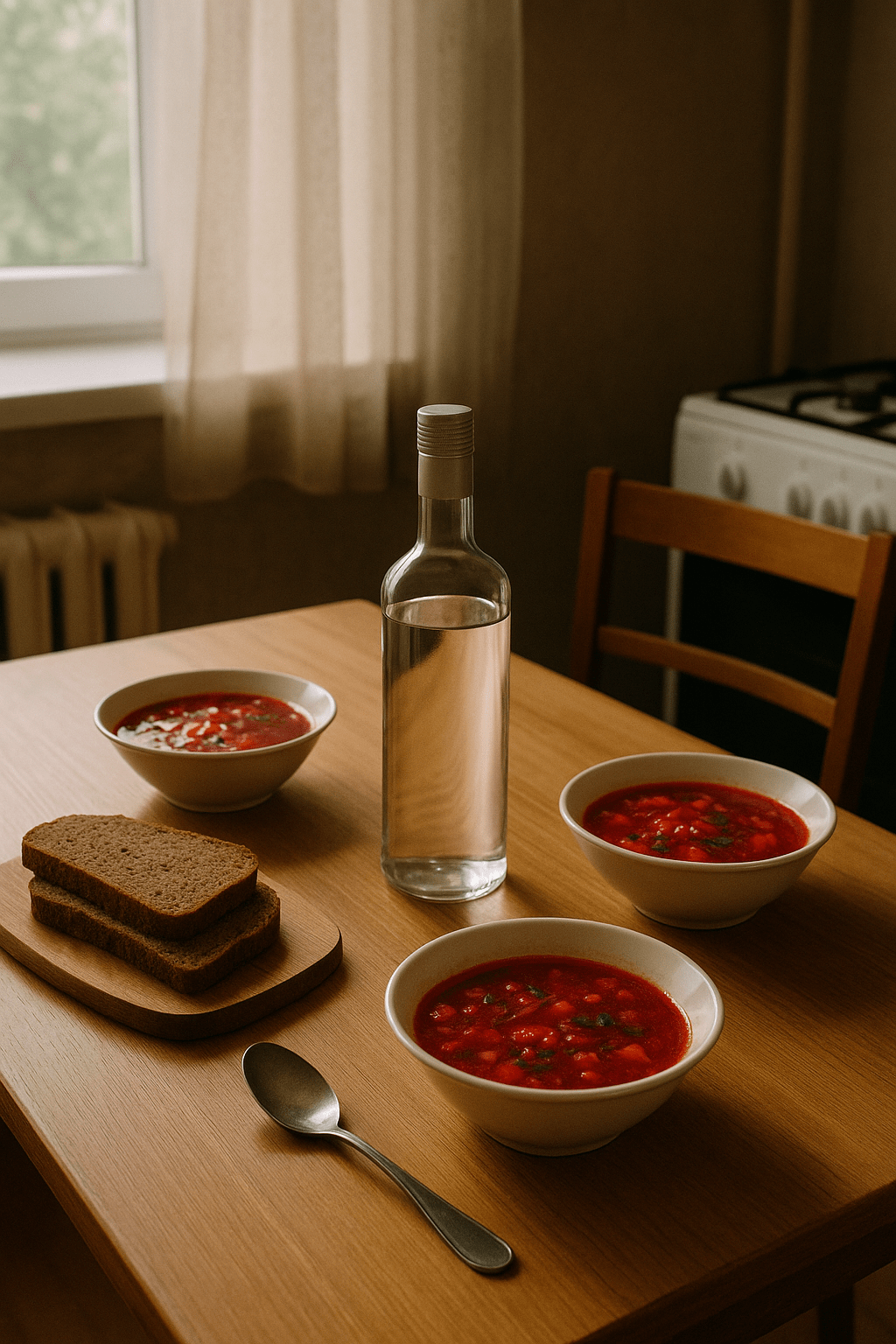 Never leave empty bottles on the table—place them on the&nbsp;floor