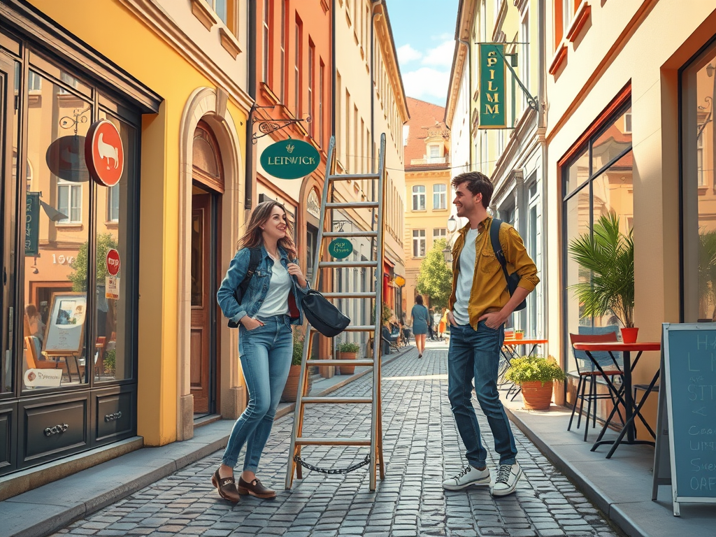 Crossing under a ladder brings bad&nbsp;luck