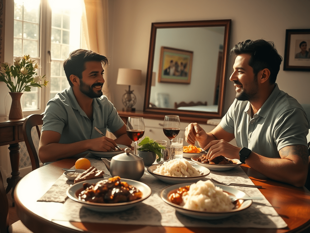 Never eat while looking in a mirror, or your face will become&nbsp;crooked