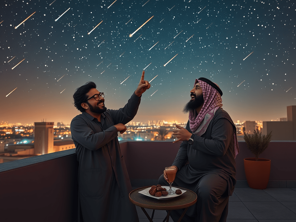 Shooting stars are sometimes believed to be angels throwing meteors at devils (shayatin), and cursing shayatin upon seeing one is&nbsp;common