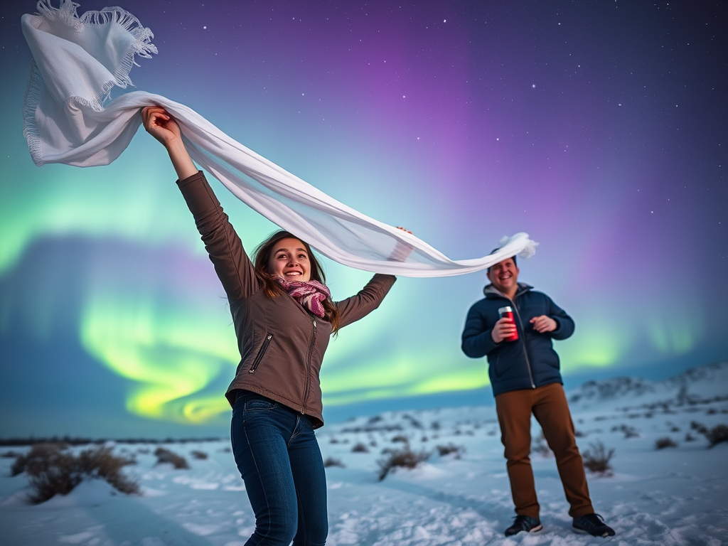 Waving something white, like a handkerchief, at the aurora borealis (northern lights) will make the lights come and “get&nbsp;you”