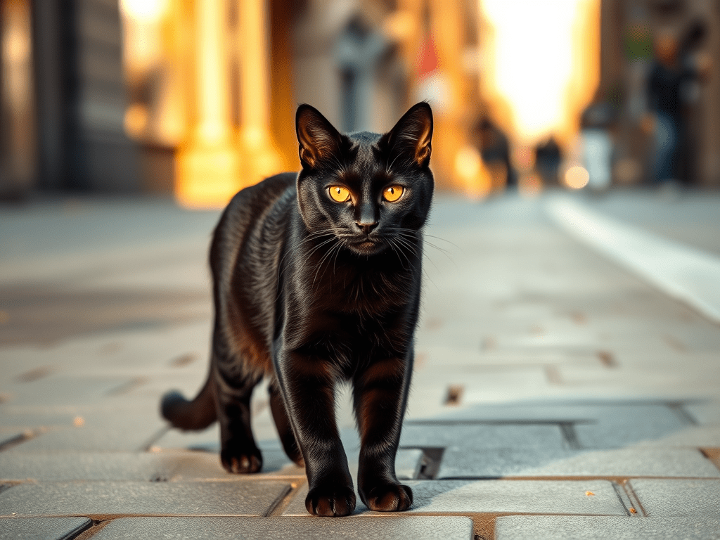 Coming across a black cat is lucky if it walks towards you, unlucky if it walks&nbsp;away