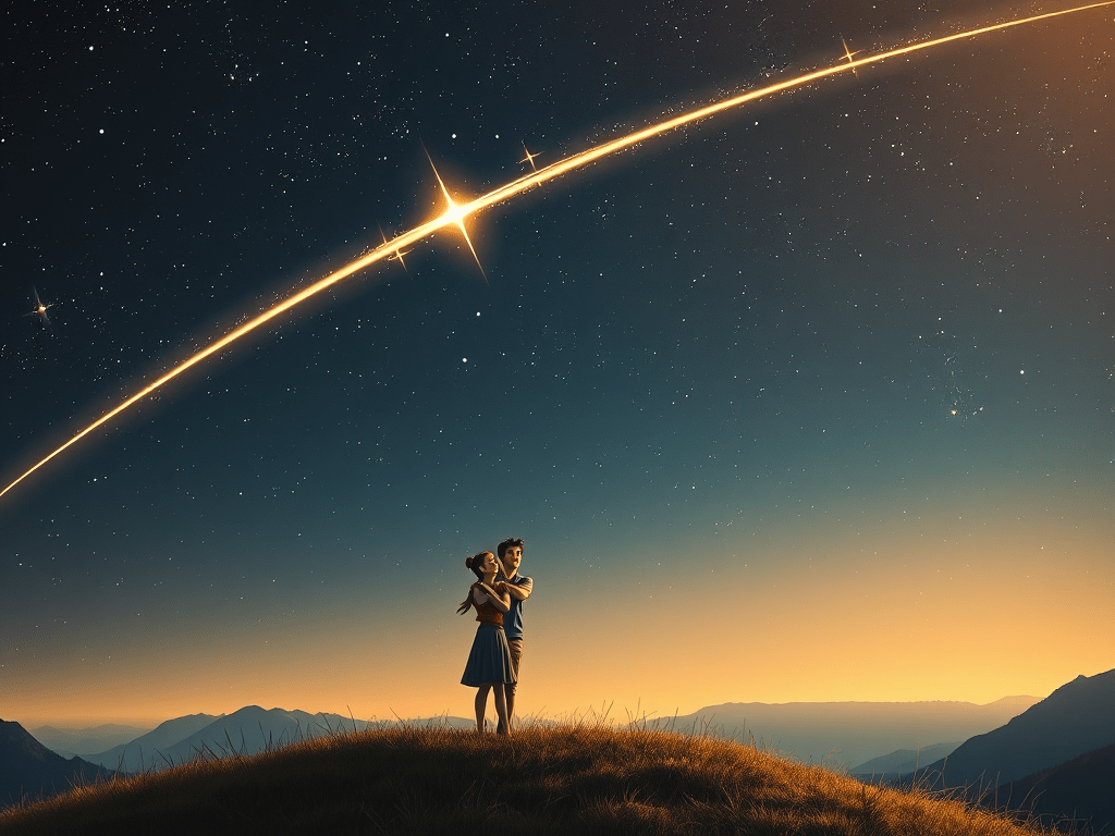 Meeting a shooting star and saying the next day’s name before it disappears brings good&nbsp;luck