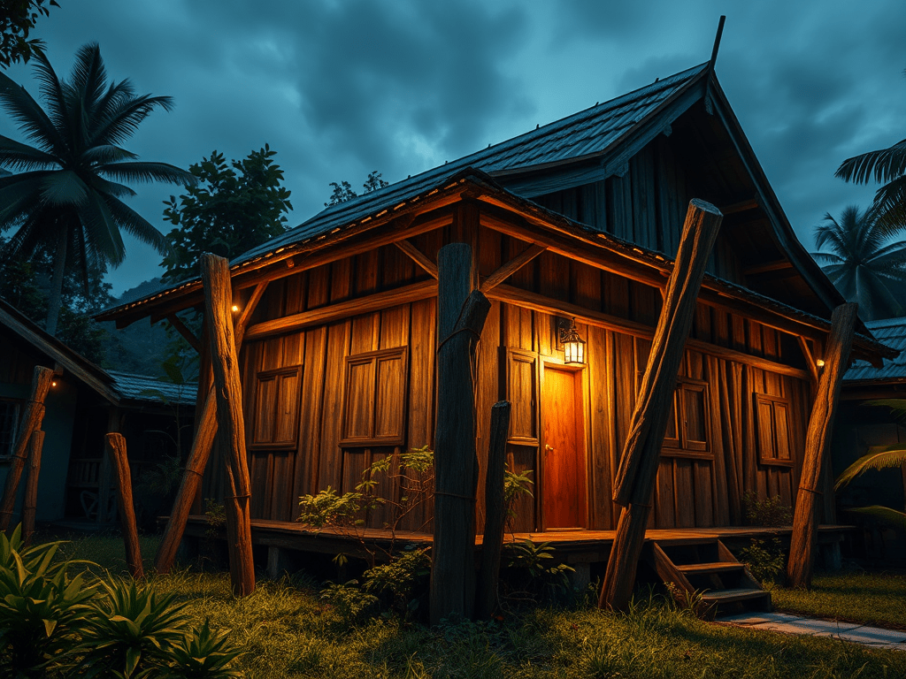 Placing stakes at the corners of the house deters aswang (shape-shifting&nbsp;monsters)