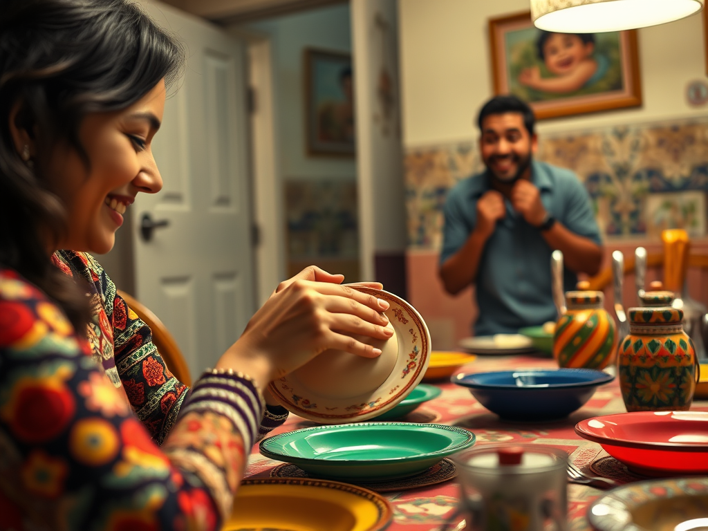 Turning plates when someone leaves the dining table ensures their safe&nbsp;travels